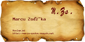 Marcu Zsóka névjegykártya